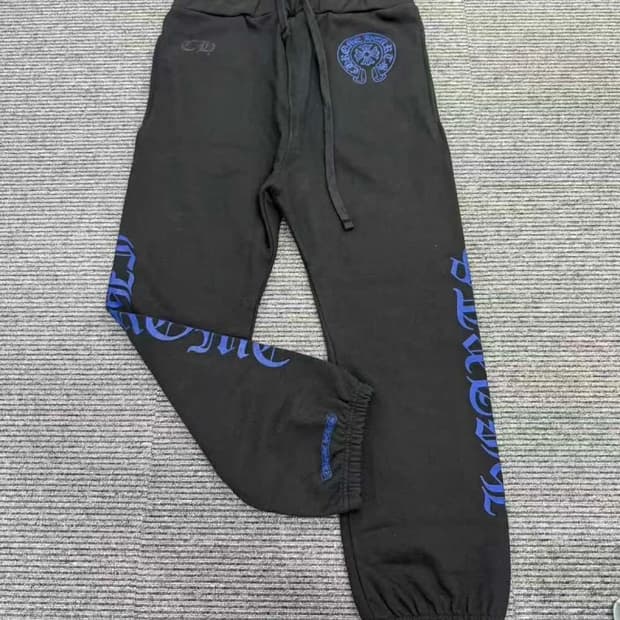 [새상품] 크롬하츠 블루 스크립트 스웨트팬츠 S