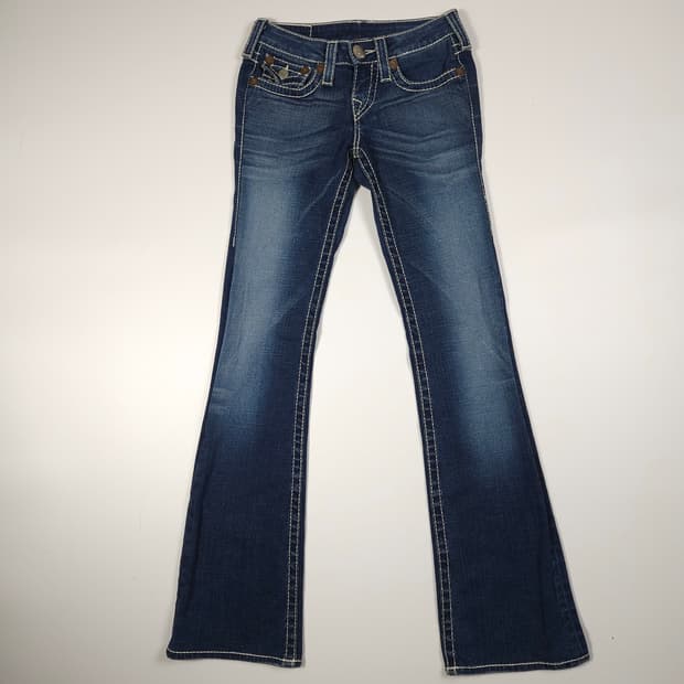 트루릴리전 로우라이즈 부츠컷 데님팬츠 