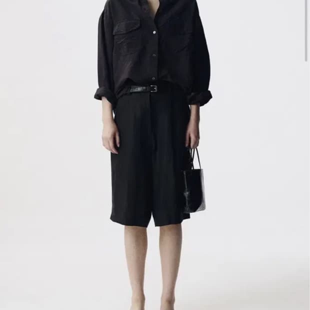 낫띵리튼 Janine linen shirt (Black)