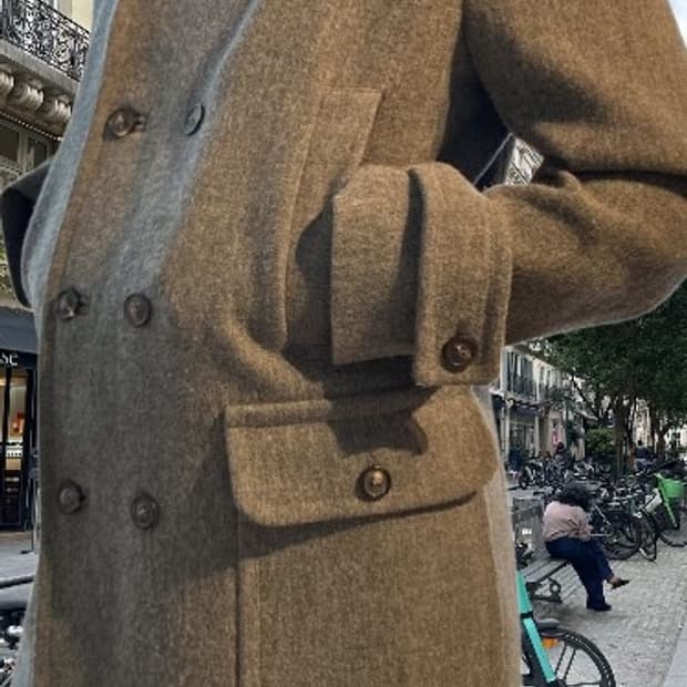 Martin Margiela Grey Peacoat