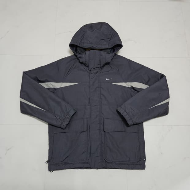 00's 나이키 올드스쿨 패딩 파카 다크그레이 S 95-100