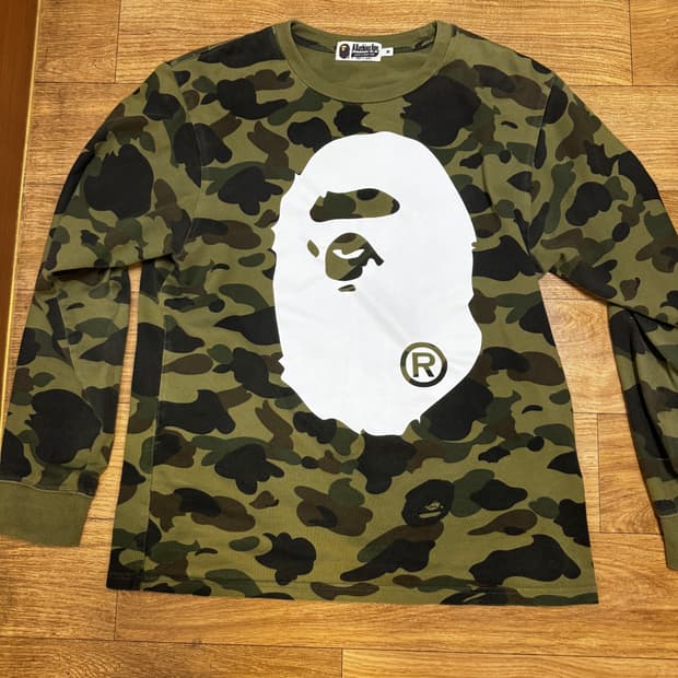 (희귀)베이프 녹계 롱슬리브(우먼스M)