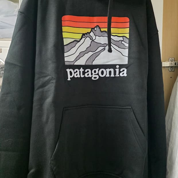 파타고니아 블랙 후드티