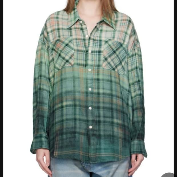 [xl] R13 그린 워크셔츠 