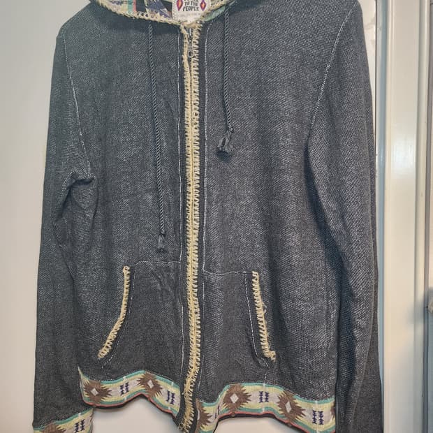 일본빈티지 파워투더피플 보헤미안 후드집업 L