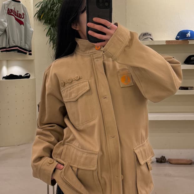 아디다스 베이지 멀티포켓 자켓 U80