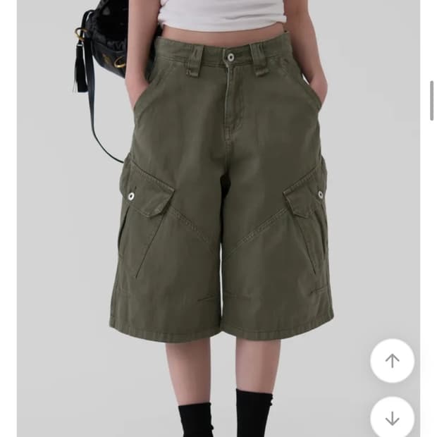 어텀 힙카고 버뮤다 팬츠 카키 컬러