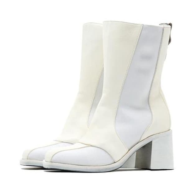 아워레가시 미드 샤프트 패널 부츠 화이트 37 미사용품