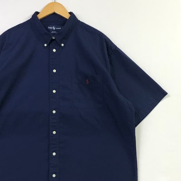 Xxl 폴로 네이비 솔리드코튼 셔츠