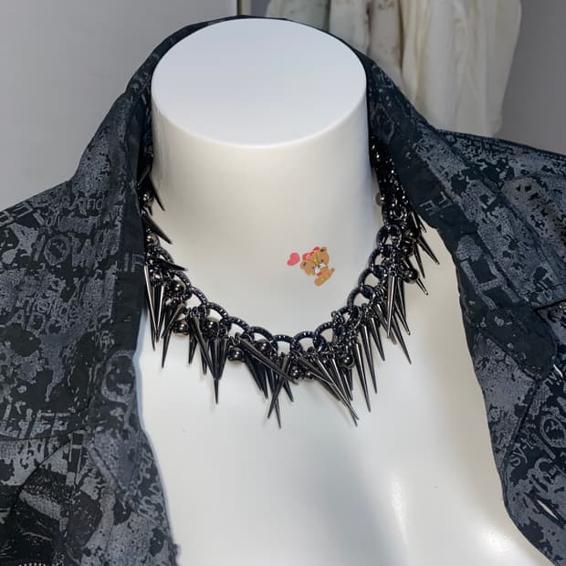 펑크 목걸이/빈티지 y2k 고스 락시크 갸루 체인