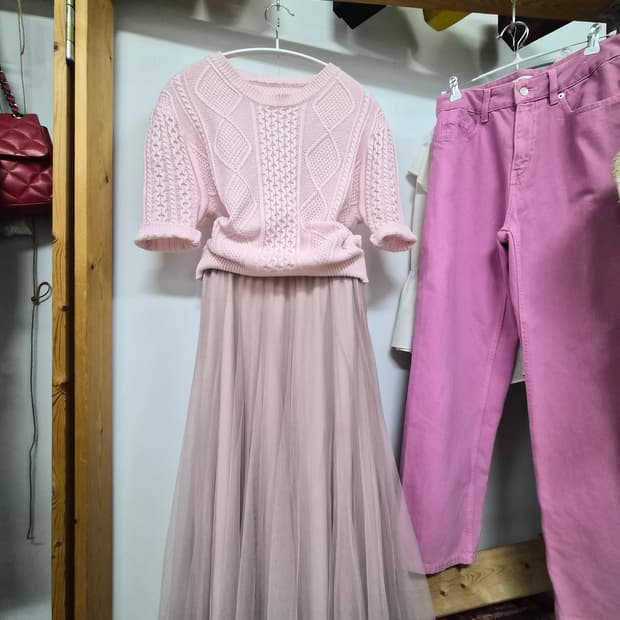 케이플 코튼 니트. better 핑크데님