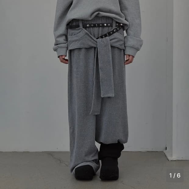 Lcdc 스웻 팬츠 tied detail jersey pants