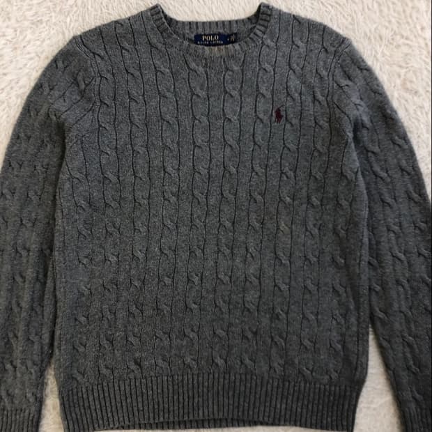 폴로 랄프 로렌 꽈배기 니트