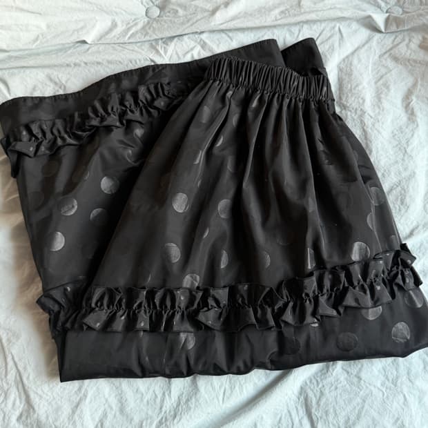 쿠키시 도트 프릴 캉캉 스커트