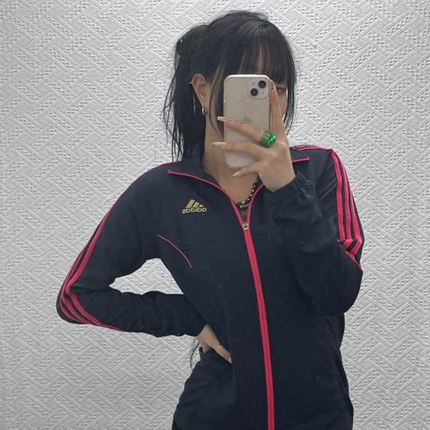 아디다스 Y2K 00's 글리터 삼선 져지 집업 M C08280