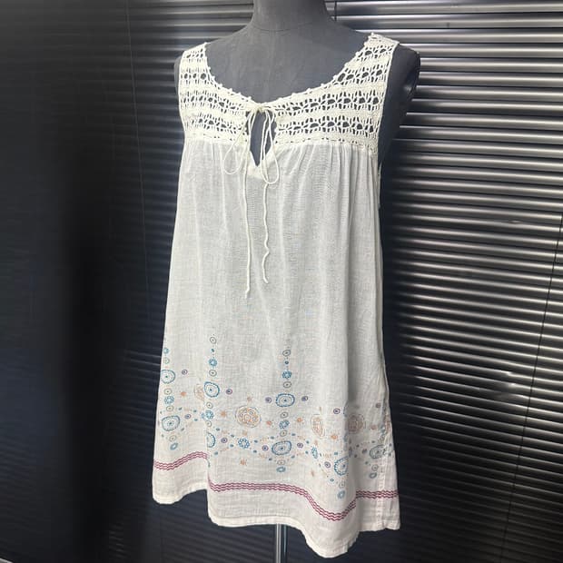 all in all 일본 빈티지 나시 슬리브리스 원피스 에스닉 L 100