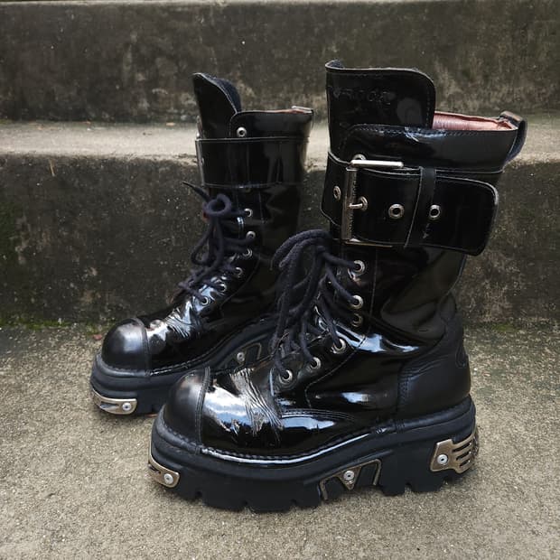 [41] NEW ROCK M-312-C15 레더 부츠