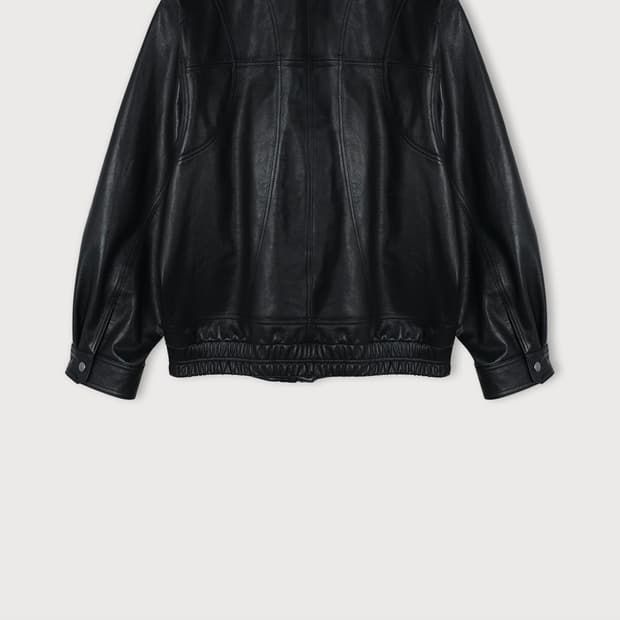 ETHOS BASKET LEATHER JACKET (BLACK)