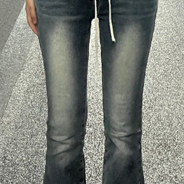 (실착샷!) 골반패드 내장 투버튼 부츠컷 그레이시중청!🤍