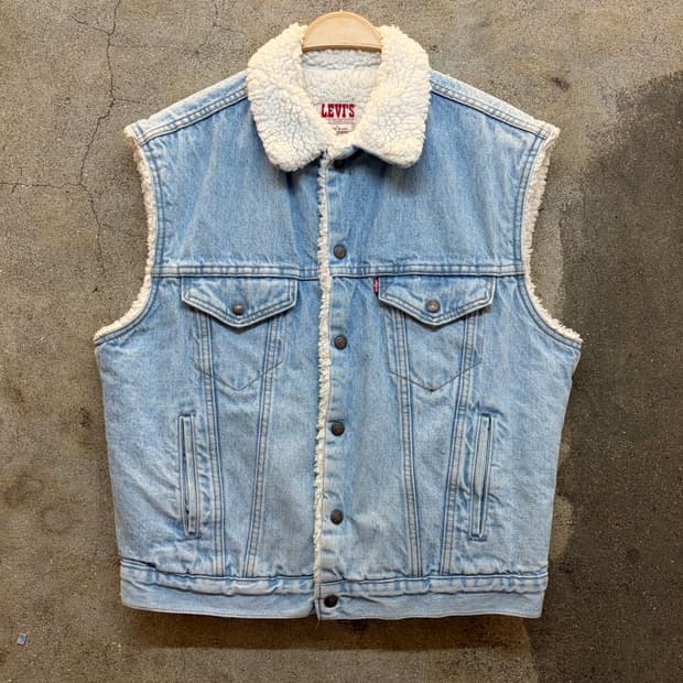 새상품급 80s Made in USA 리바이스 쉐르파 양털 조끼 베스트 