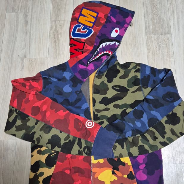 BAFE Mix Camo Shark Hoodie Multi