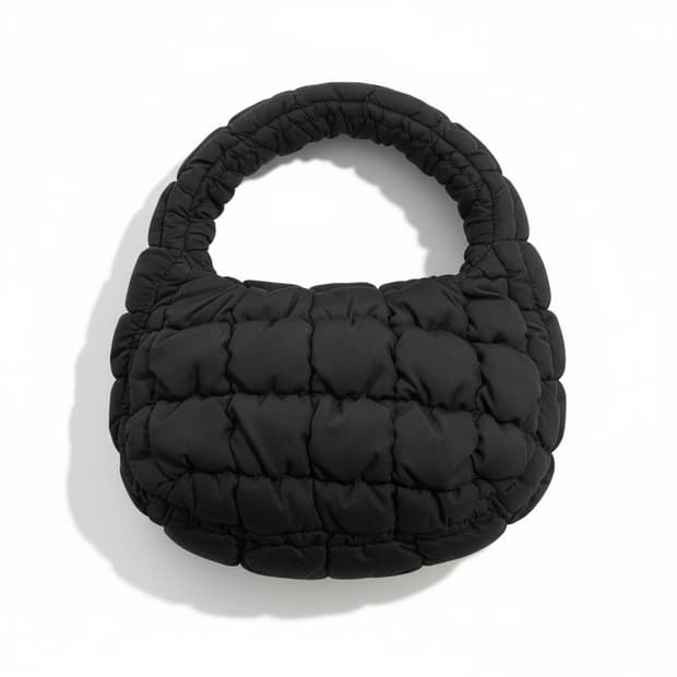 COS 구름백 퀼티드 마이크로백 블랙