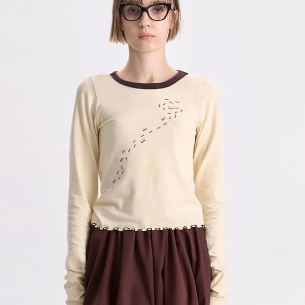 경 보트넥 슬리브 옐로우