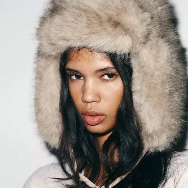 자라 페이크 퍼 에비에이터 모자 트루퍼햇