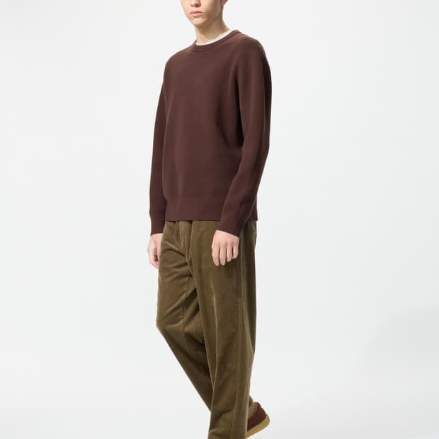 유니클로 코듀로이 이지팬츠 브라운 / L