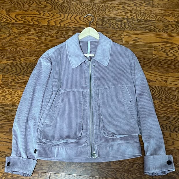 노이어 텐셀 리브드 집업 플라이트 자켓 라벤더 48사이즈