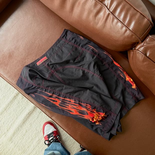 00s Oakley Flame Swim Shorts