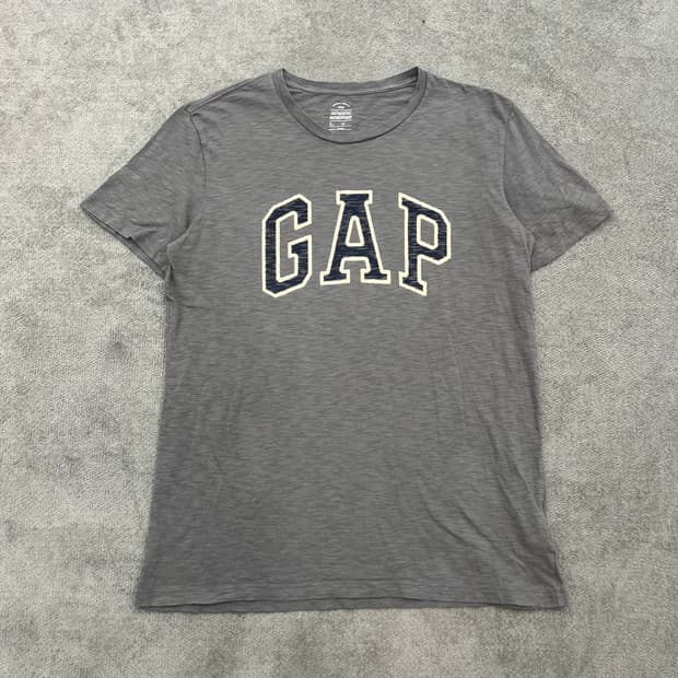 M 갭 GAP 로고 반팔 티셔츠 그레이
