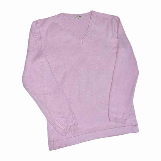 트레비앙 라벤더 브이넥 니트