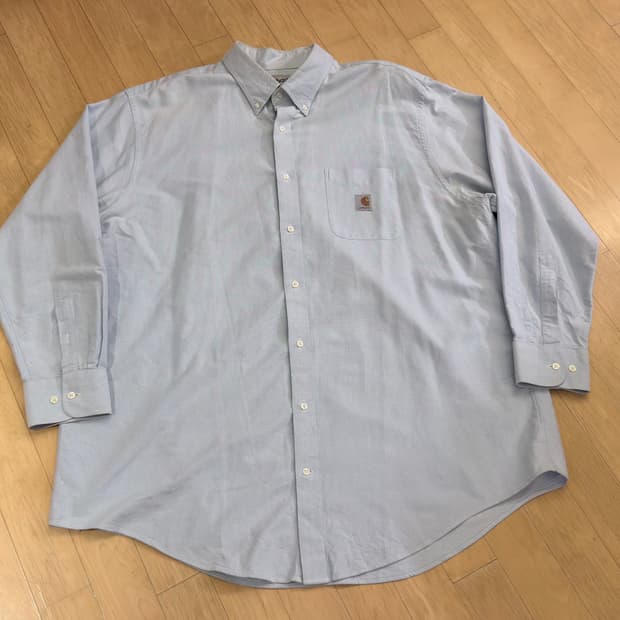 [칼하트] 가슴 74 역대급 빅사이즈! 라이트블루 오버사이즈 코튼 셔츠