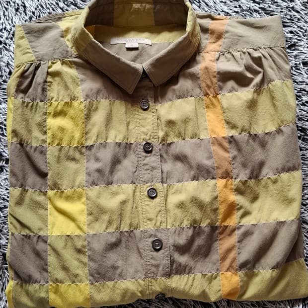 버버리 브릿 오버핏 체크 셔츠