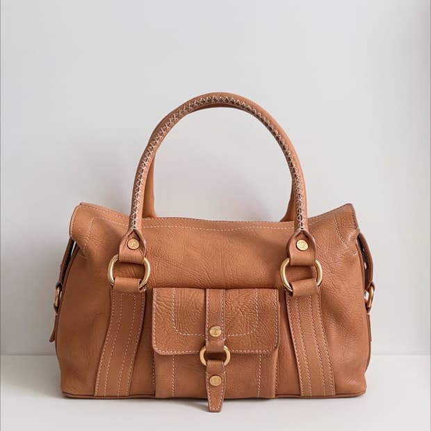 CELINE 셀린느 스티치 보스턴 백 카멜