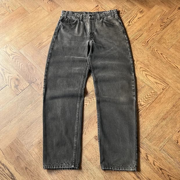 [34]90's 리바이스 오렌지탭 550 멕시코제 흑청 데님 팬츠