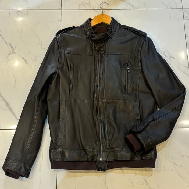 빈티지 남자 양가죽 자켓 견장 가죽자켓 LAMB SKIN