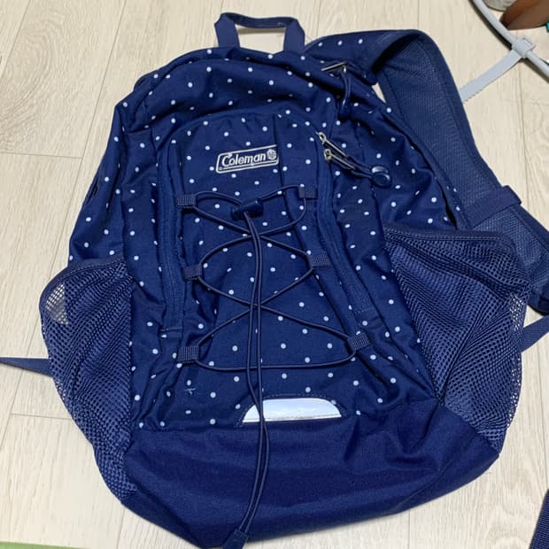 콜맨 네이비 도트 백팩 | 가방 일본 빈티지 하구미 모리걸 y2k