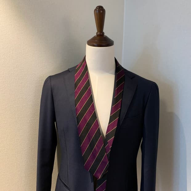 타카시마야 x 미켈슨 런던 콜라보 실크넥타이 영국제 A등급