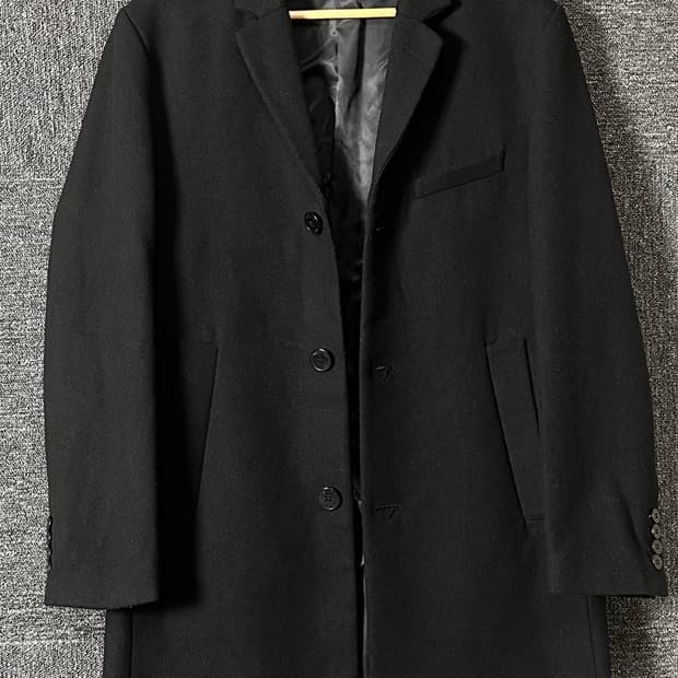 H&M 남성 블랙 코트 M