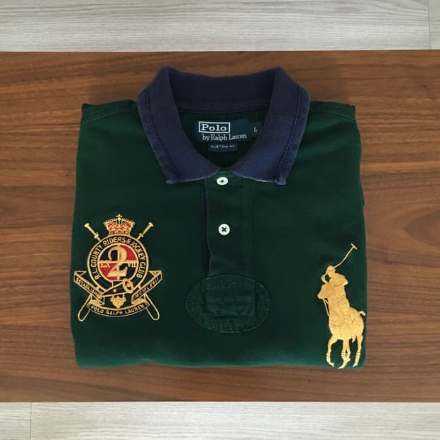 폴로 빅포니 긴팔 럭비티 그린