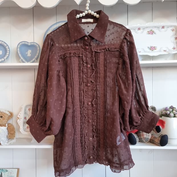 리즈리사 초코무드  블라우스