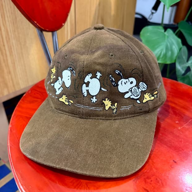 90 - 00s Snoopy Corduroy Cap