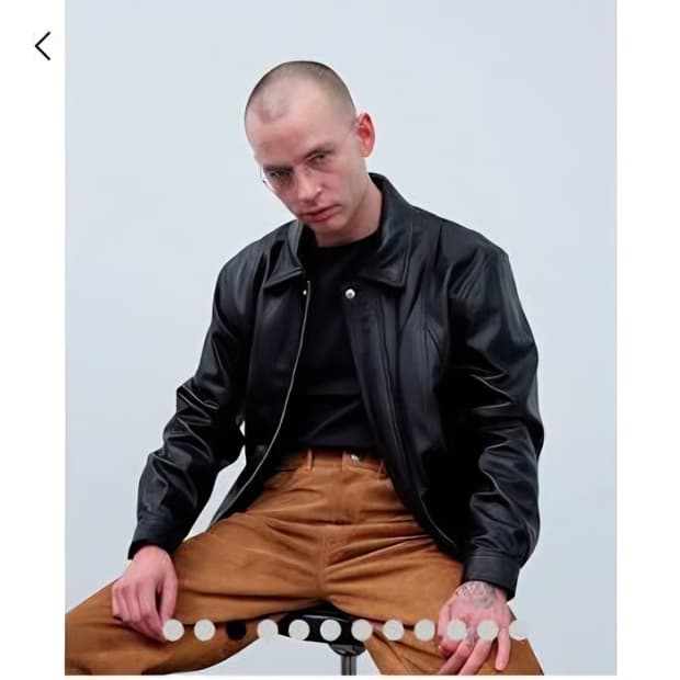 Sunflower 90s lether bomber