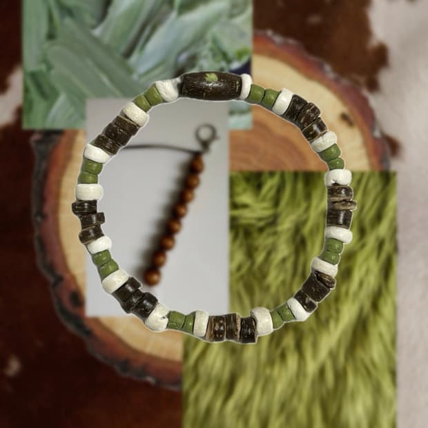 비즈 나무 팔찌