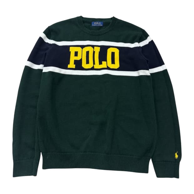 폴로 랄프로렌 보이즈 레터링 로고 니트 