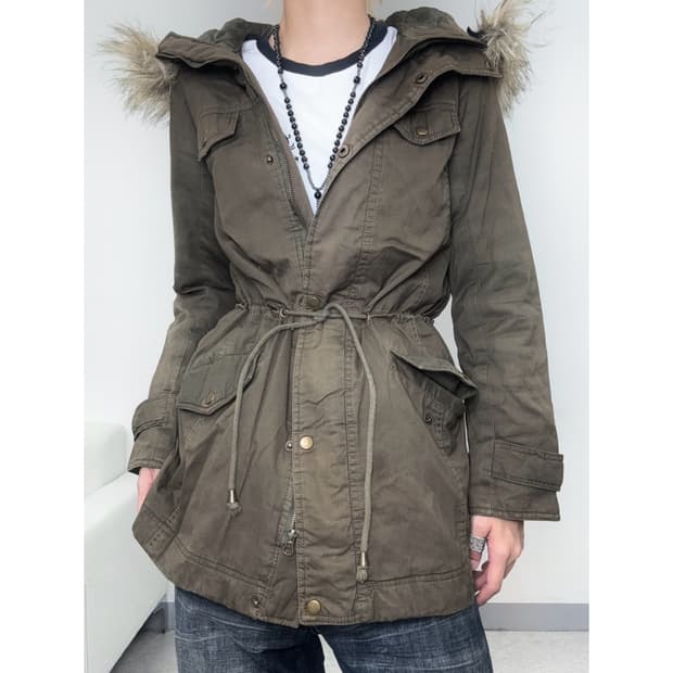 빈티지 카키 야상 자켓 점퍼