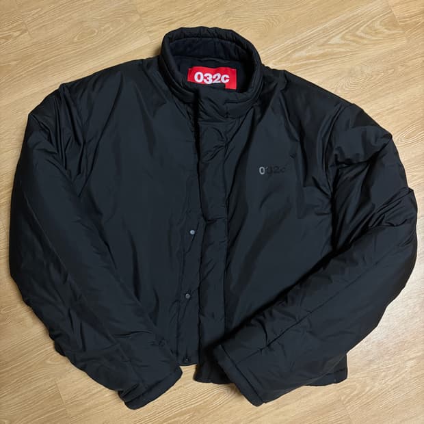032c team tag cropped puffer jacket