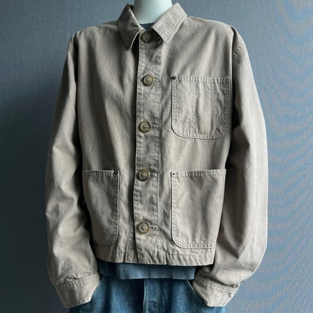 [M] 90s 아르마니 진스 3포켓 크롭 워크 자켓
